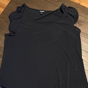 Express Black Ruffle Sleeve Blouse